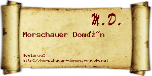 Morschauer Domán névjegykártya